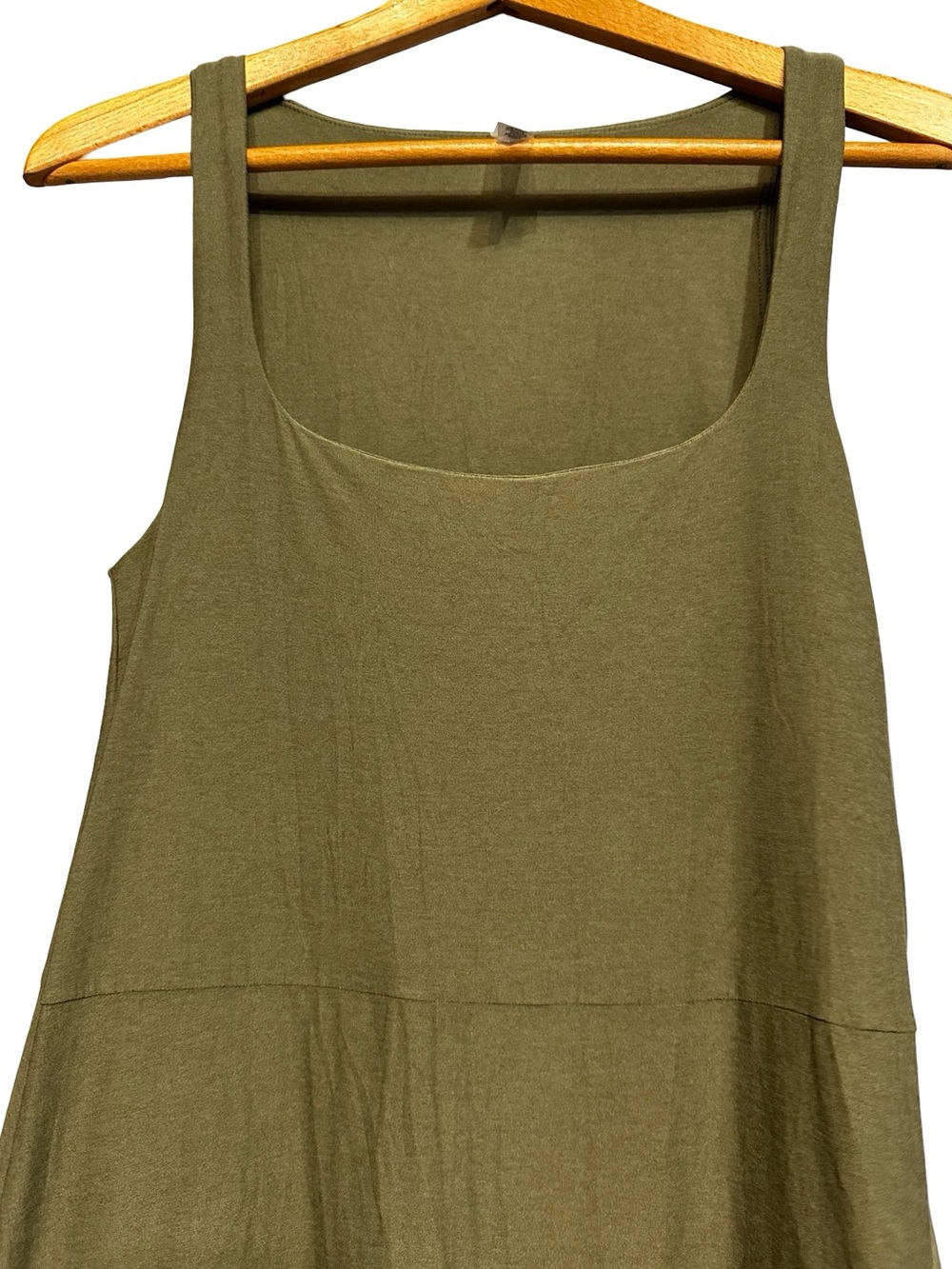 Beyond Yoga Green Featherweight Getaway Dress SZ Medium MIDI Sleeveless Casual - Picture 3 of 10